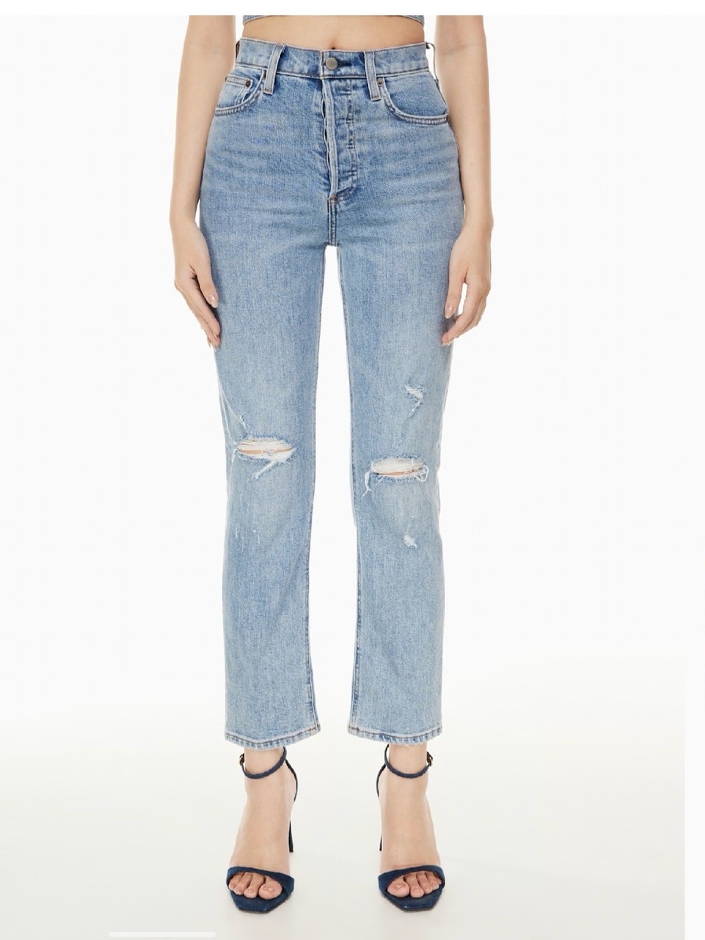 Aritzia Denim Forum The Arlo High Rise Straight Jeans | Size 24 | Premium Denim
